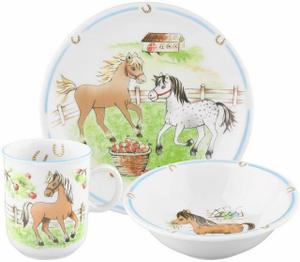 Seltmann Weiden Kindergeschirr-Set »3-teilig Bunt« (3-tlg), Porzellan