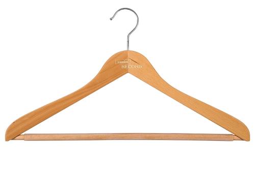 Holz Kleiderbügel Buche,mit Steg beige