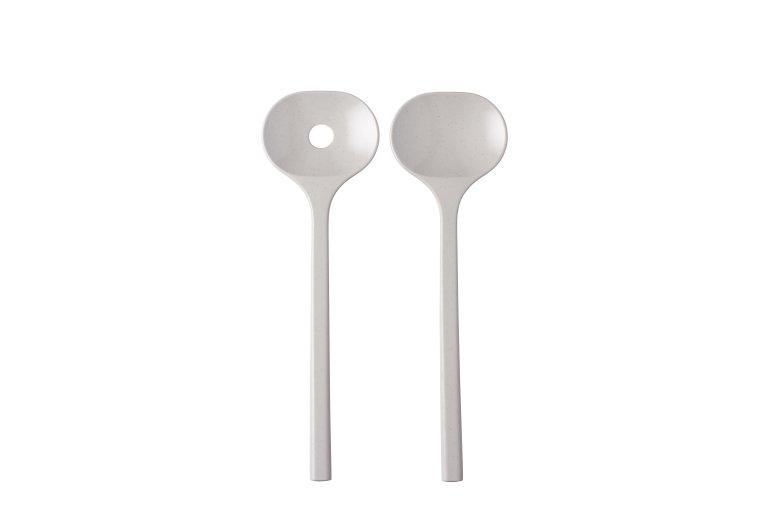 salatbesteck bloom 2-teilig - pebble white