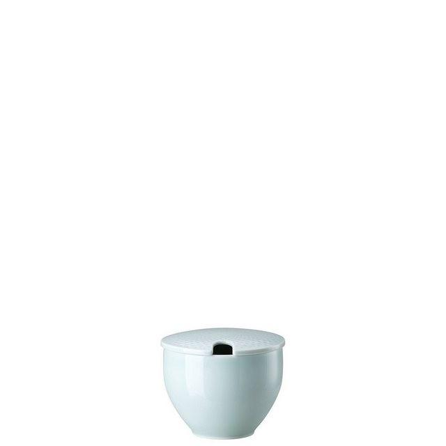 Rosenthal Zuckerdose »Junto Opal Green Zuckerdose mit Einschnitt«, Porzellan, (2-tlg)