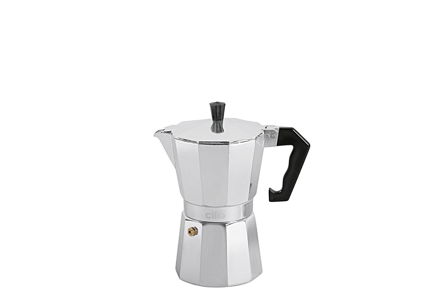Espressokocher Classico 6 Tassen Aluminium 20cm Ø9cm