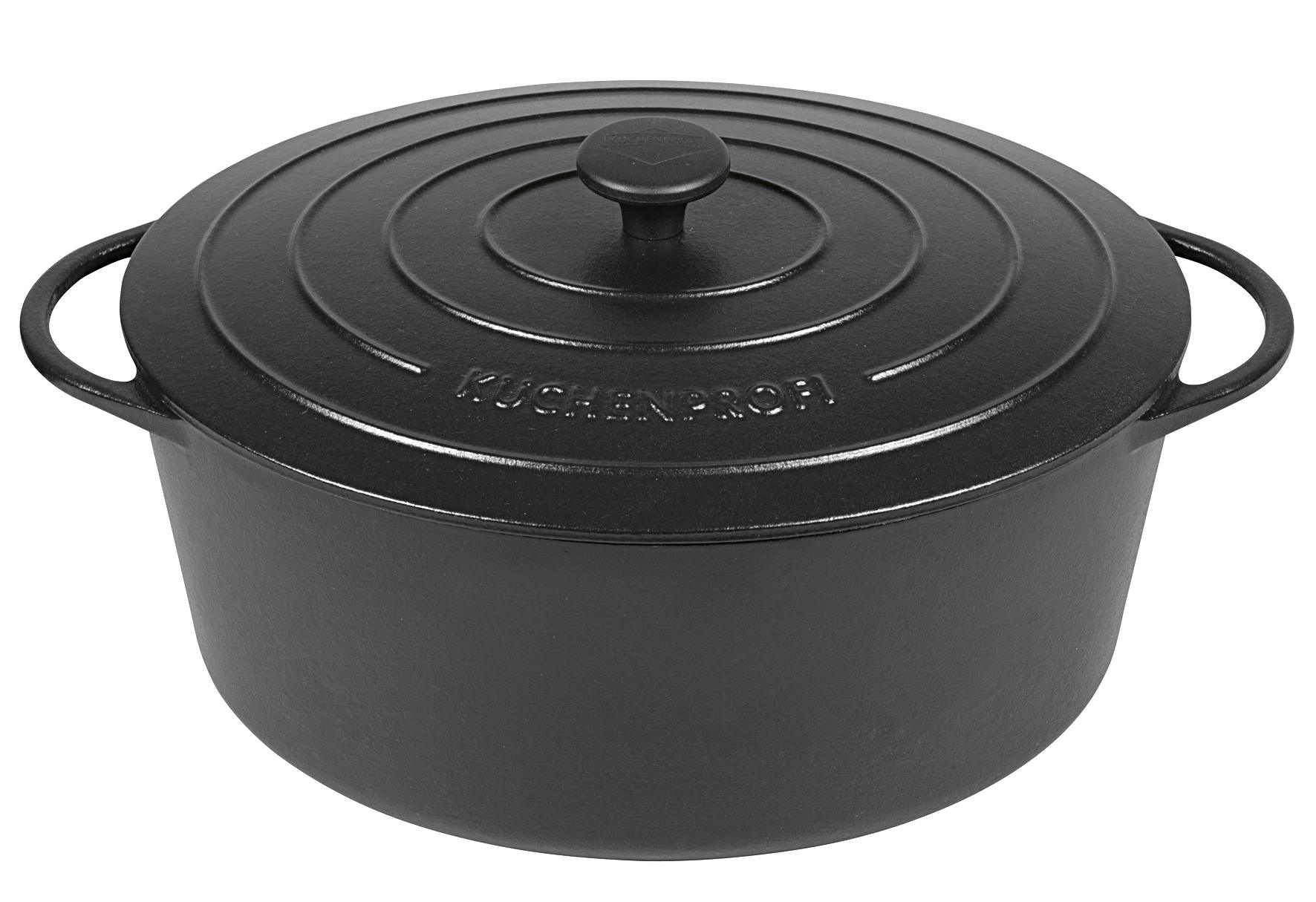 Küchenprofi Provence Bratentopf oval 35cm - schwarz