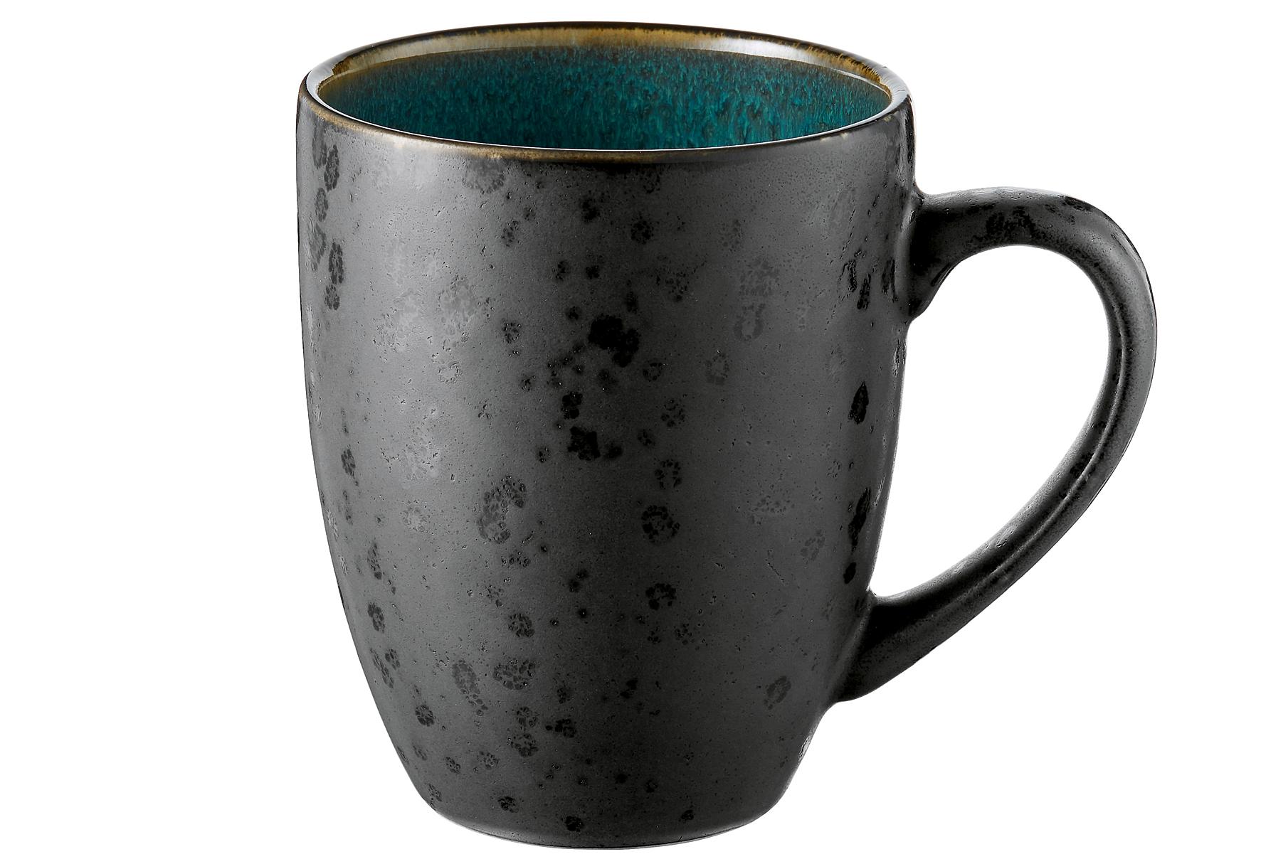 Kaffeebecher Bitz 300ml schwarz/grün