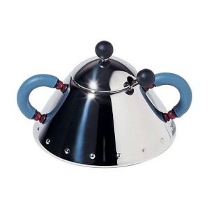 Alessi Alessi Zuckerdose mit Löffel, silber-blau