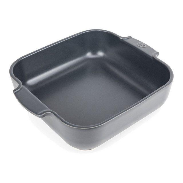 PEUGEOT Auflaufform »Appolia quadratisch, Schiefergrau, 28 cm«, Keramik