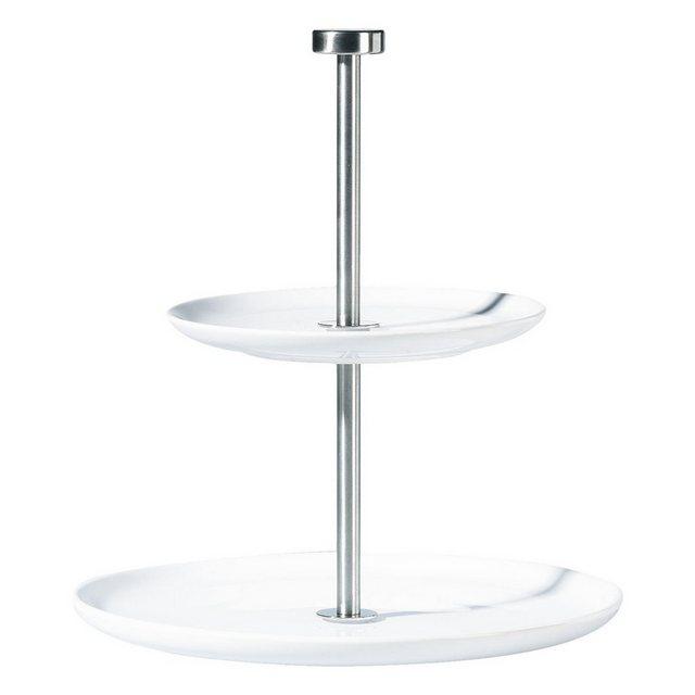 ASA SELECTION Etagere »à table 2-stufig Weiß«, Porzellan