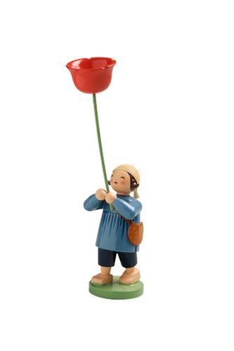 Junge mit Mohnblume
