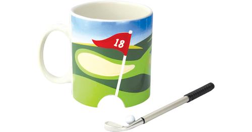 Kaffeebecher "Golf" mit Schläger & Ball mehrfarbig