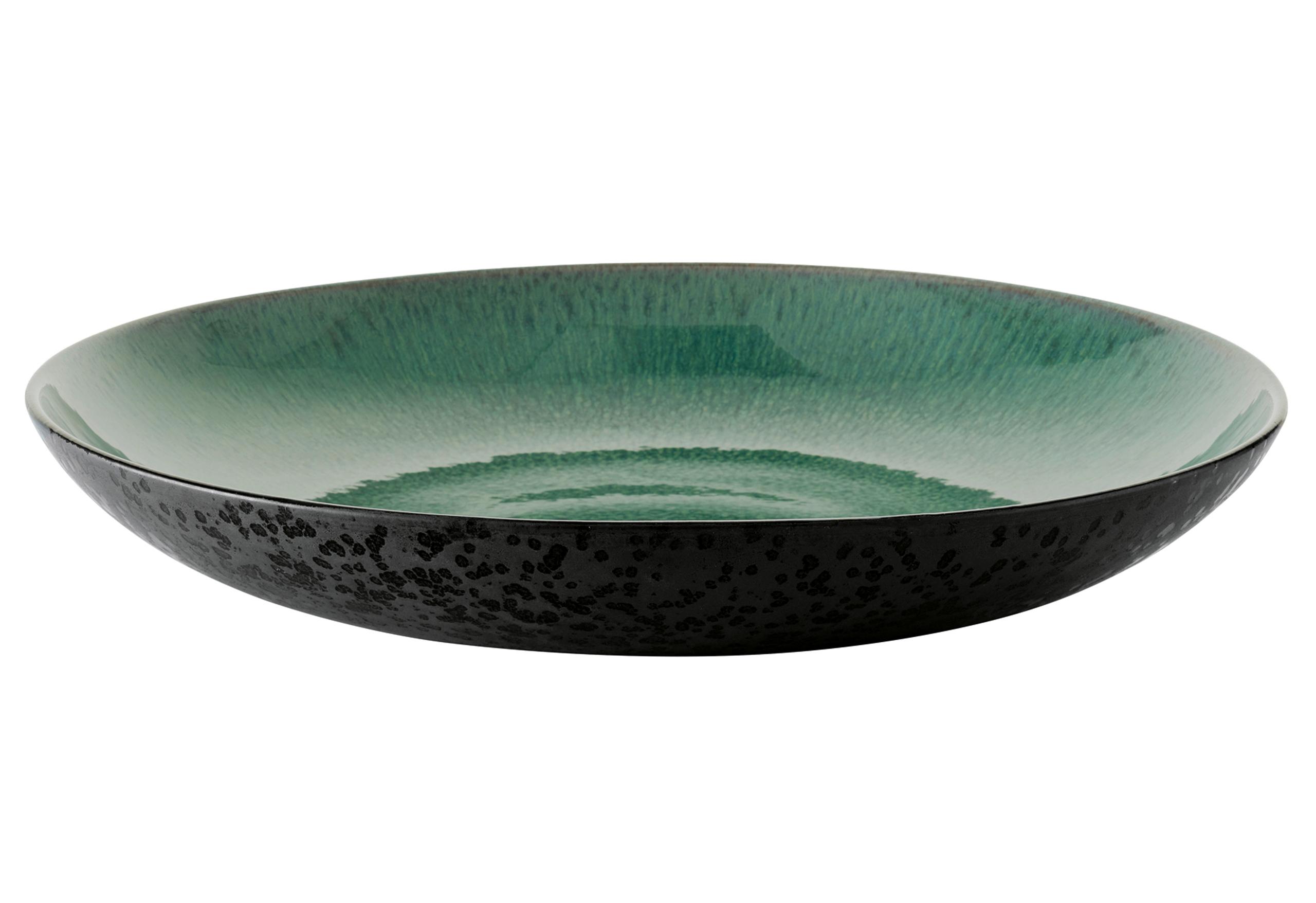 Servierplatte Biz Ø40cm schwarz/grün