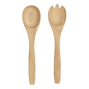 ASA Selection Salat Besteck, Holz massiv 30cm - beige natur
