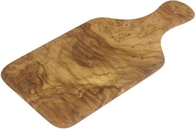 BERARD FRANCE 1892 Schneidbrett, Olivenholz, mit Griff, Gr. 29 x 14 cm
