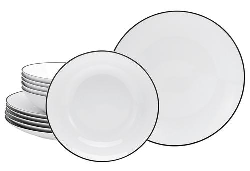Tafelservice 'Black Line' 12-teilig