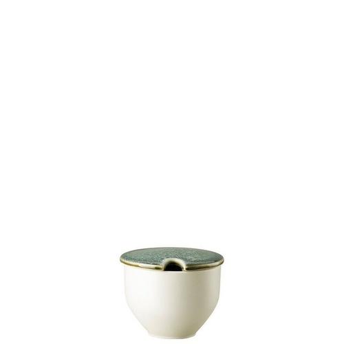 Rosenthal Zuckerdose »Junto Aquamarine Zuckerdose mit Einschnitt«, Steinzeug, (2-tlg)