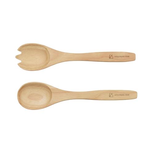 ASA Selection Salat Besteck, Holz massiv 30cm - beige natur