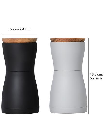 Set Pfeffer- und Salzmühle TWIN, Ceramic Mahlwerk CeraCut®, Kunststoff/Holz