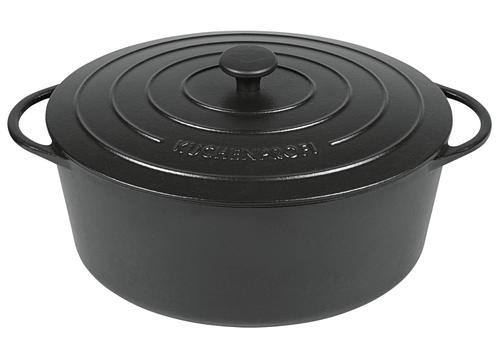Küchenprofi Provence Bratentopf oval 35cm - schwarz