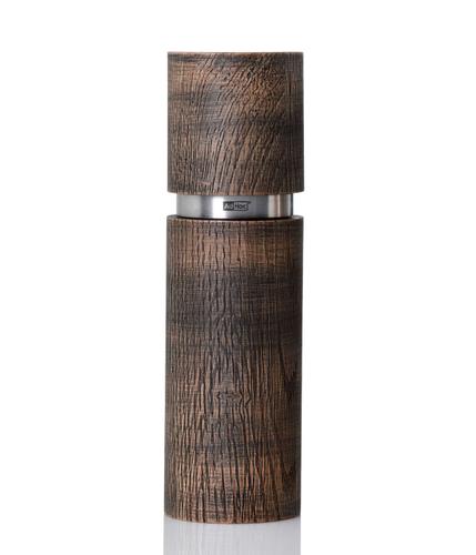 Pfeffer- oder Salzmühle TEXTURA ANTIQUE GRANDE, braun, Ceramic Mahlwerk CeraCut®, Eschenholz/Edelstahl