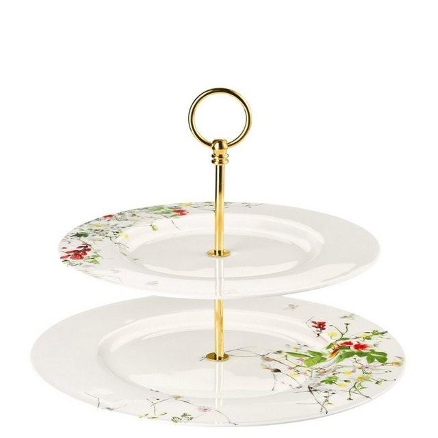 Rosenthal Etagere »Brillance Fleurs Sauvages Etagere 2-tlg mit Fahnentellern«, Porzellan, (2-tlg)