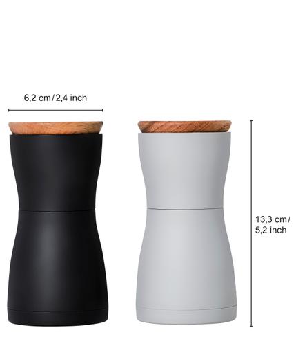 Set Pfeffer- und Salzmühle TWIN, Ceramic Mahlwerk CeraCut®, Kunststoff/Holz