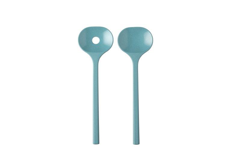 salatbesteck bloom 2-teilig - pebble green