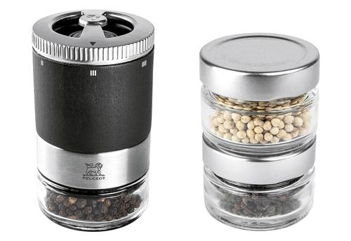 Pfeffermühle und 3 Vorratsgläser 'Pfefferbar u'Select'