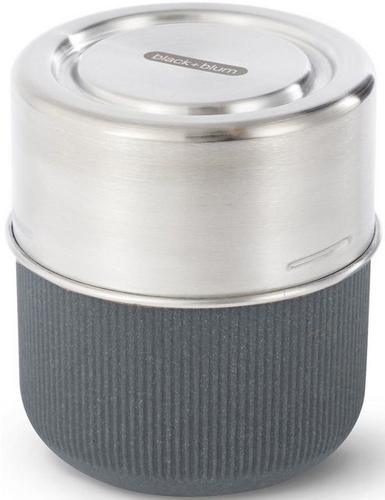 BLACK+BLUM Lunchbecher aus Glas 450ml - Schiefer
