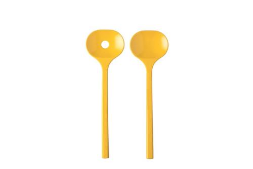 salatbesteck bloom 2-teilig - pebble yellow
