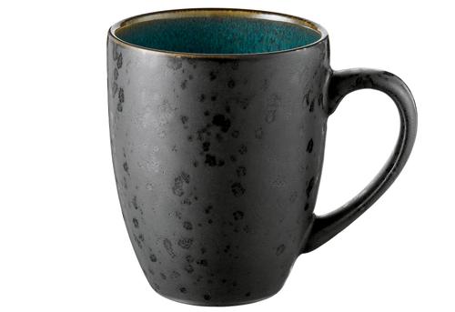 Kaffeebecher Bitz 300ml schwarz/grün