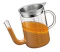 Fett-Trennkanne 1l mit Edelstahl-Sieb