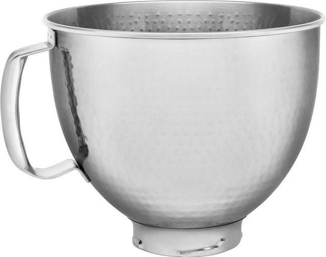 KitchenAid Küchenmaschinenschüssel »5KSM5SSBHM gehämmert mit Griff«, Edelstahl