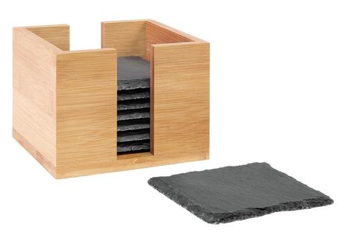 Naturschiefer-Untersetzer 8er Set