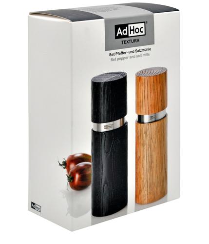 Set Pfeffer und Salzmühle TEXTURA, Ceramic Mahlwerk CeraCut®, Eschenholz/Edelstahl