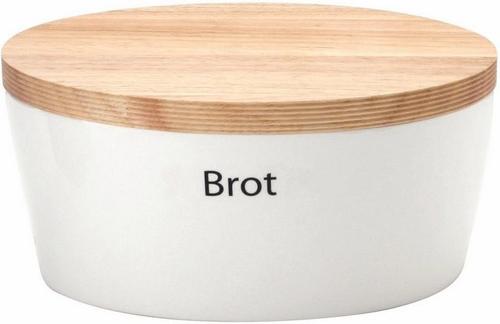 Continenta Brotkasten, Keramik, Holz, (1-tlg), Handarbeit