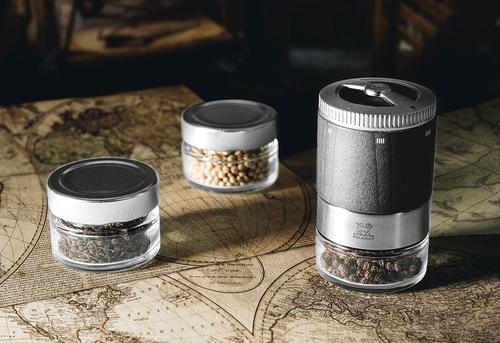Pfeffermühle und 3 Vorratsgläser 'Pfefferbar u'Select'