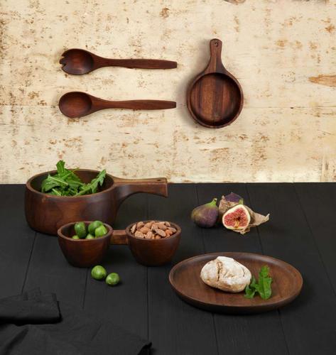 ASA Selection Salat Besteck, Holz massiv 30cm - beige natur
