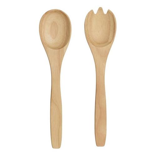 ASA Selection Salat Besteck, Holz massiv 30cm - beige natur