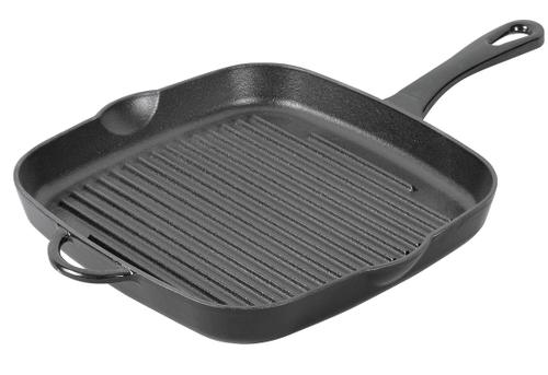 Küchenprofi Provence Gusseisen Grillpfanne hoch 26x26cm - schwarz