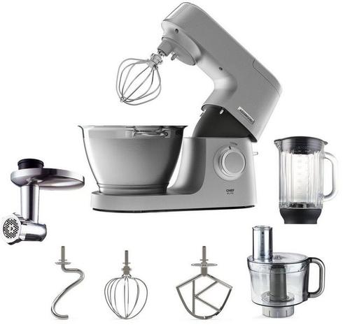 KENWOOD Küchenmaschine Chef Elite KVC5401S, 1200 W, 4,6 l Schüssel, 3tlg. Patisserie-Set Pro, inkl. Gratiszubehör im Gesamtwert von UVP € 339,97
