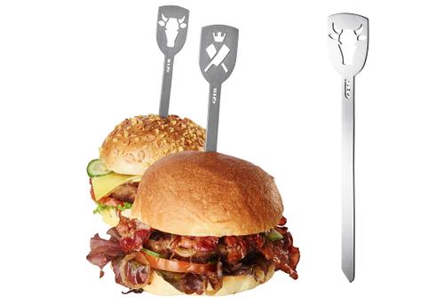 GEFU Hamburger-Spieße »TORRO Stier und Fleischerbeil Motiv«