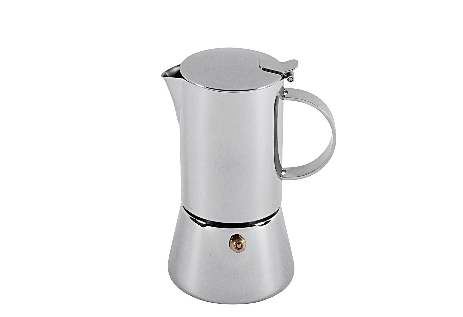 Espressokocher Aida 4 Tassen Edelstahl poliert 18,5cm Ø9,5cm