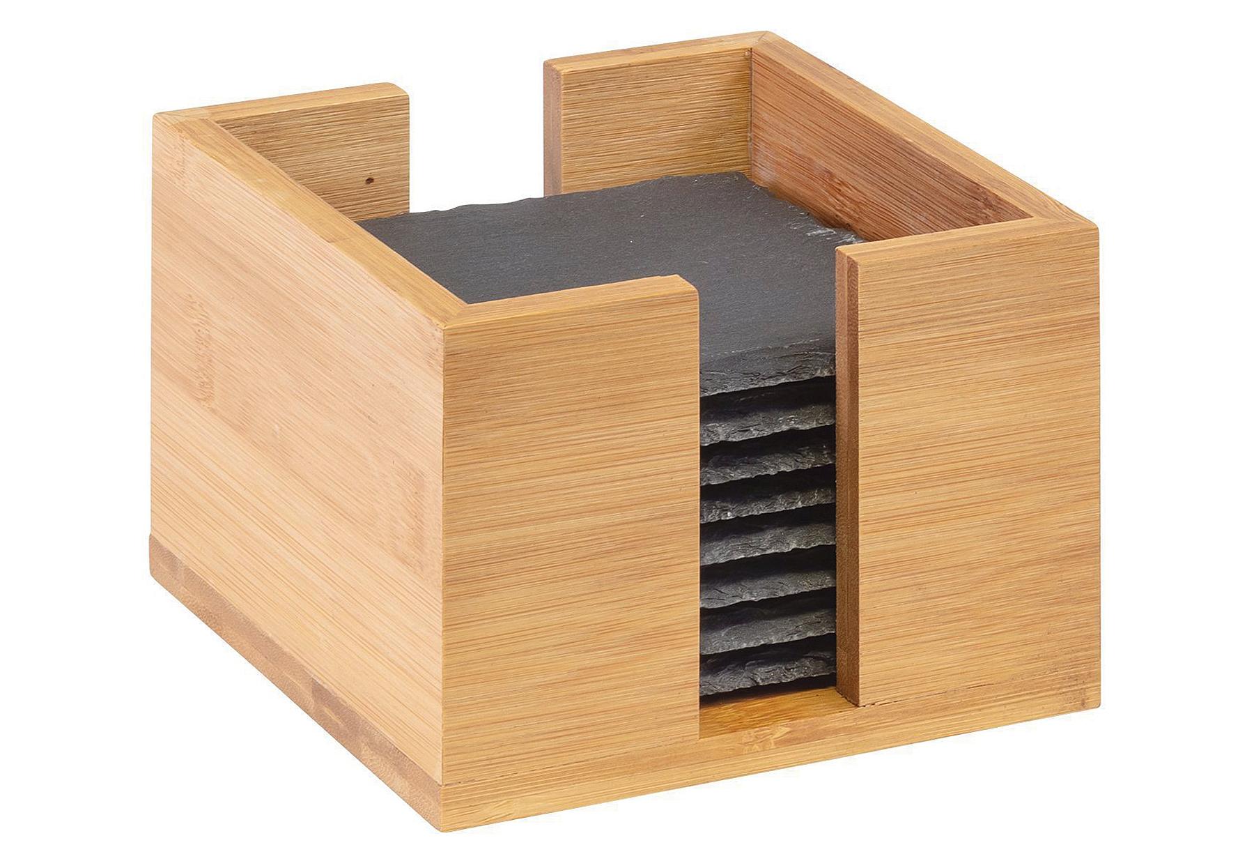 Naturschiefer-Untersetzer 8er Set