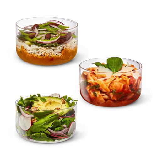 BLACK+BLUM Lunchschale aus Glas, 750 ml - Schiefer