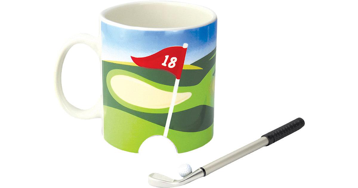 Kaffeebecher "Golf" mit Schläger & Ball mehrfarbig