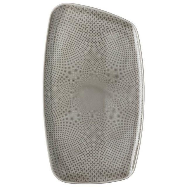 Rosenthal Servierplatte »Junto Pearl Grey Platte 36x21 cm«, Porzellan, (1-tlg)