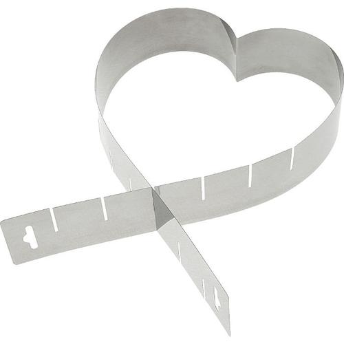 Herzbackform 5 cm hoch Edelstahl