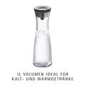 Basic Wasserkaraffe, 1 l, Edelstahl