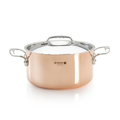 de Buyer Prima Matera massive Kupfer Kochtopf 20cm mit Edelstahl Deckel und Griffen - Default Title