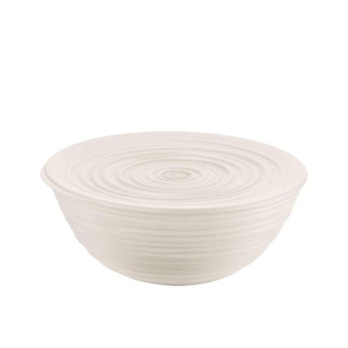 Guzzini Tierra Schüssel L mit Deckel recycled, 25cm - milchweiss