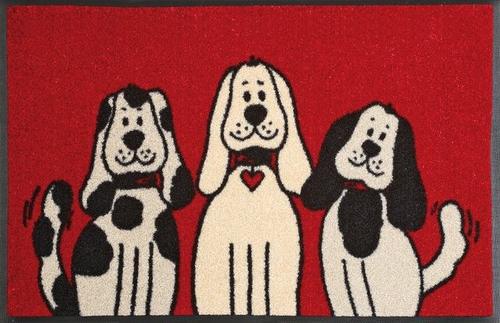 wash+dry by Kleen-Tex Fußmatte »Three Dogs«, wash+dry by Kleen-Tex, rechteckig, Höhe 9 mm, In- und Outdoor geeignet